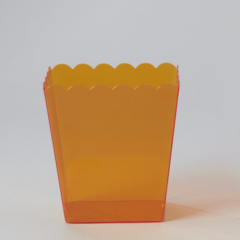 Ensemble 12 pièces de Vasques en plastique avec crochet, H 6 po x l 5 po x P 5 po, Transparent