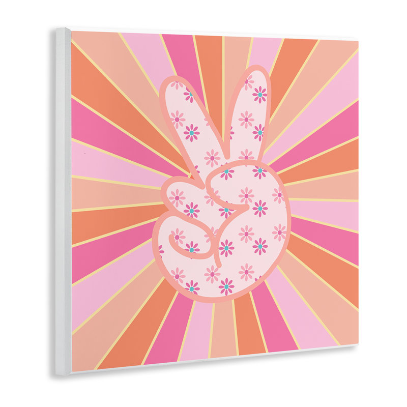 Plaque murale «Beaming Peace Sign» par Jesse Keith