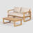 Ivy Patio Loveseat With Coffee Table and Beige Cushion-1784169580