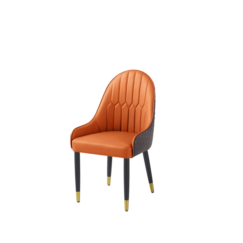 Upholstered Dining Chair, Orange