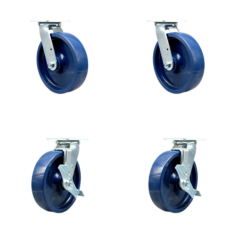 4 Piece Solid Poly Caster Set