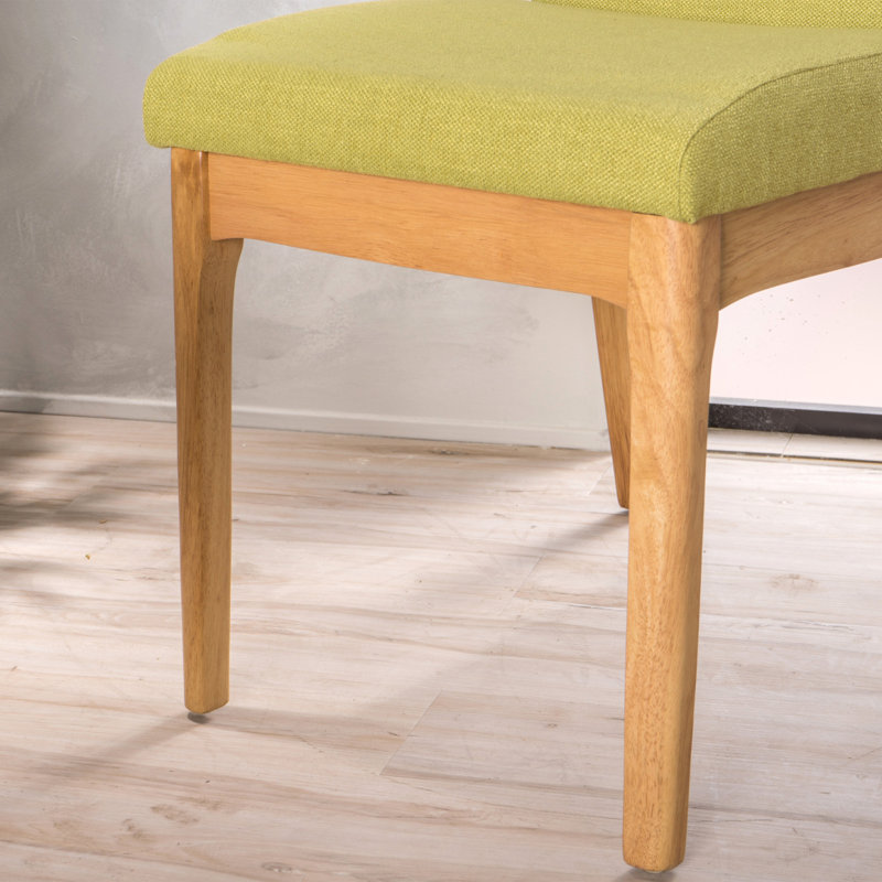 Chaise de salle à manger (ensemble de 2), Naturel, Vert
