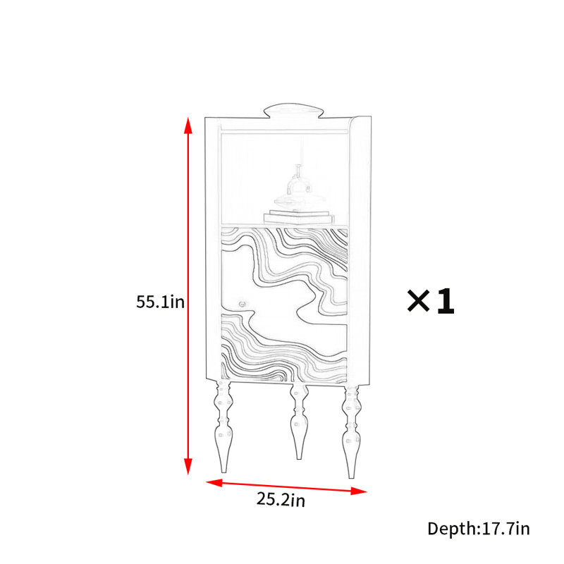 Armoire d'appoint de style rétro moderne