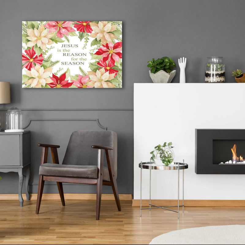 «Jesus is the Raison For the Season» par Cindy Jacobs, art mural en verre acrylique, H 24 po x l 36 po x P 0,2 po