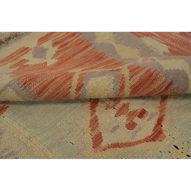 Tapis kilim en laine à tissage plat Earth Tones 5 x 6
