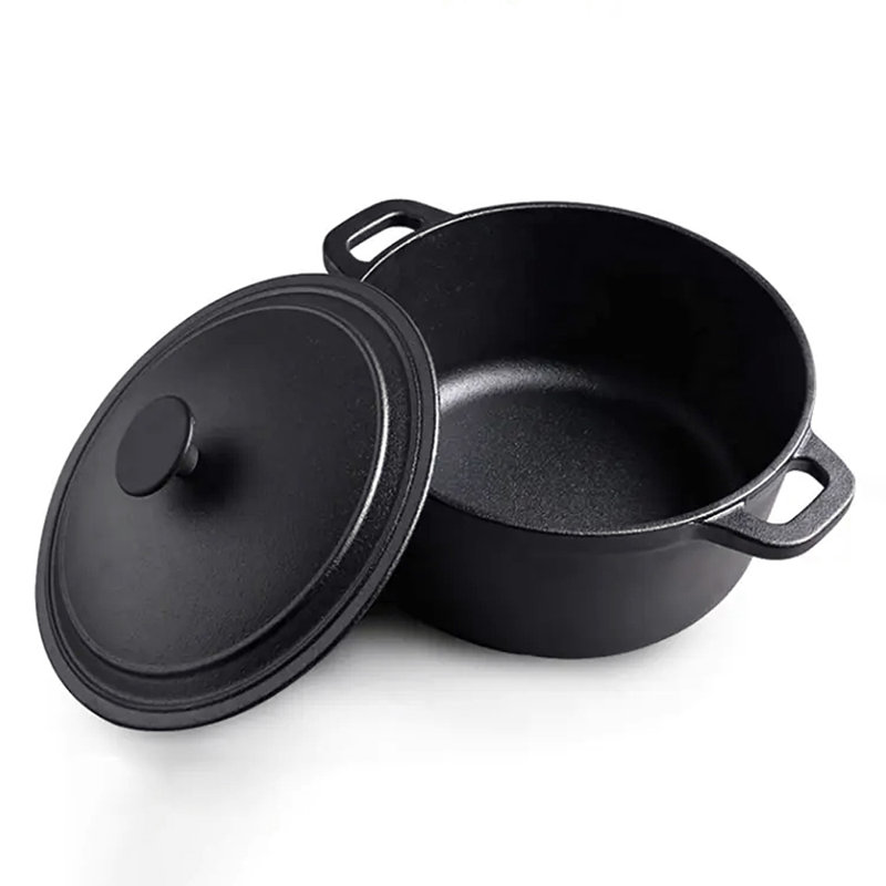 Belfry Kitchen Cast Iron Round Dutch Oven, 24cm, 4L