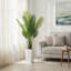 Palmier artificiel avec pot de fleurs blanc, grand palmier Areca pour décoration intérieure et extérieure, maison, bureau, patio