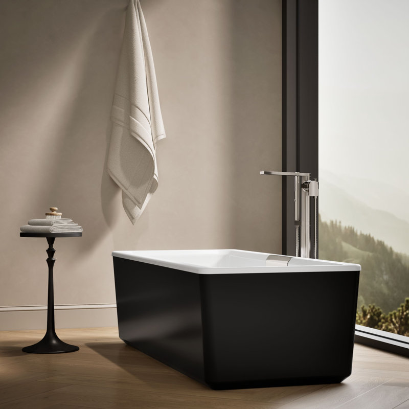Volute 63 In. X 28-3/8 In. Freestanding Bath With Shroud