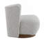 Fauteuil d'appoint en tweed gris Lisa