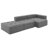 Norvik 3-Piece Modern Minimalist Compression Corduroy Upholstered Boneless Modular Sectional Sofa with Pillows-818738353