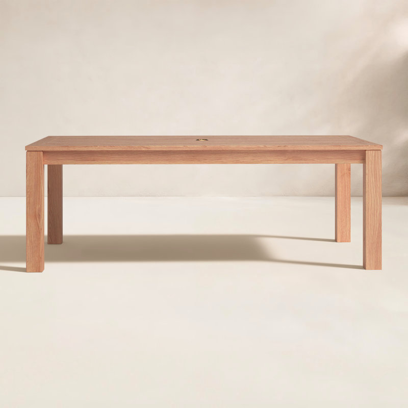 Classic Outdoor Teak Dining Table, 87" L x 30" H x 39" D