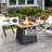 Propane Fire Pit Table 40,000 28 - Inch Square With Quality Ignition, Brown, + Iron, Outdoor Decor Essential Square, Easy To Clean, Feature-272978721-272978720