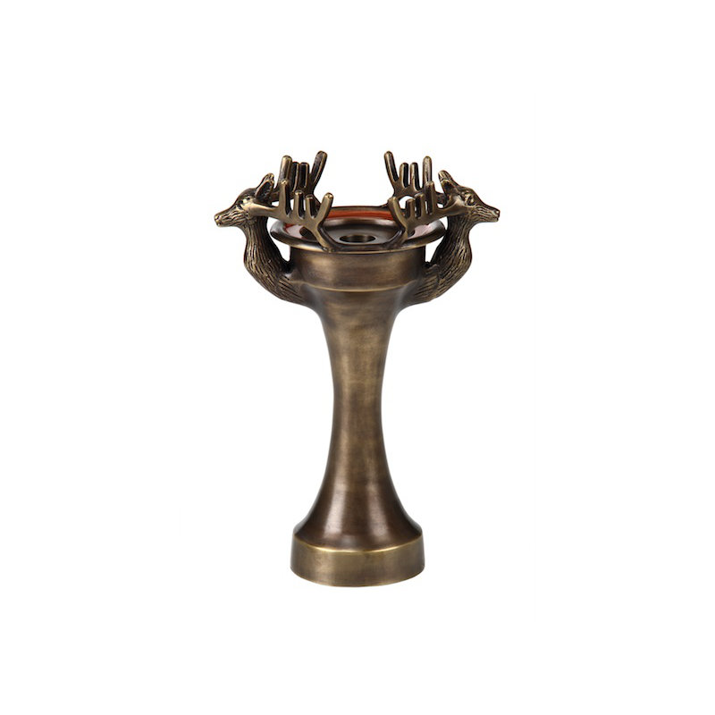 Chandelles en métal cerf pilier Bouille