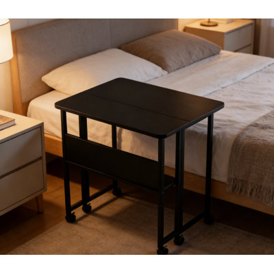 Petit bureau d'écriture pliable pour bureau à domicile, table d'étude noire de 31,5 pouces | Idée de cadeau