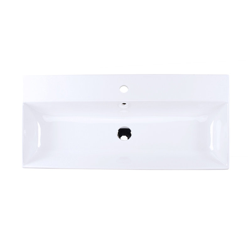 Aquasei 39.62'' L Bathroom Sink, Single Hole Faucet