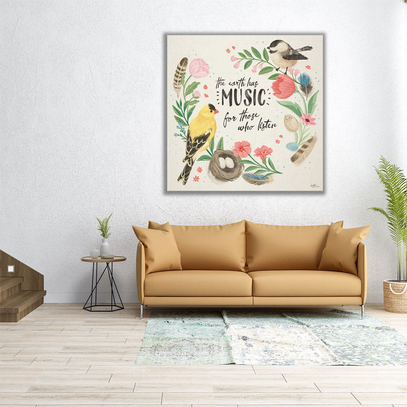 Bird Study IV - reproduction d'art sur toile, H 12 po x l 12 po