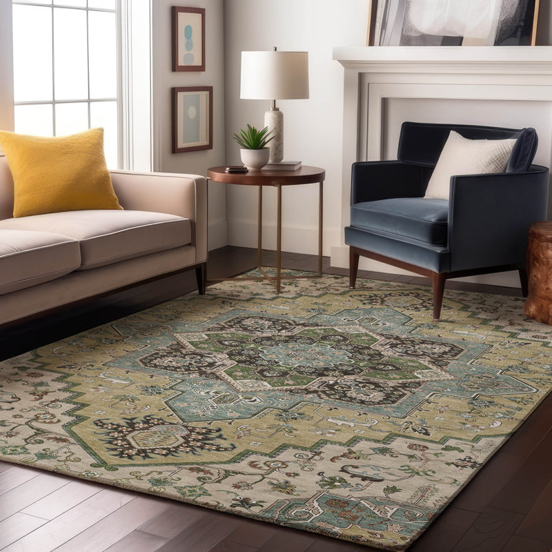 Premium Machine Washable Cossette AMF1036 Oriental Rug, Rectangle 10 pi x 14 pi
