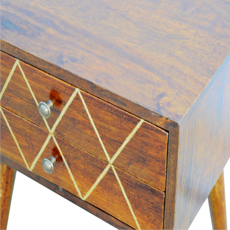 Multi-Function Drawer Wooden Nightstand With Space Saving