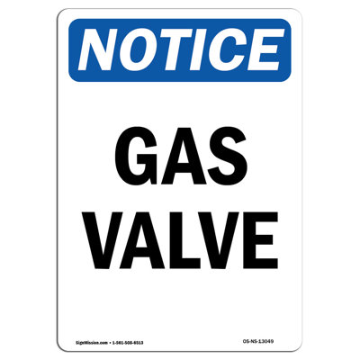 Gas Valve Sign