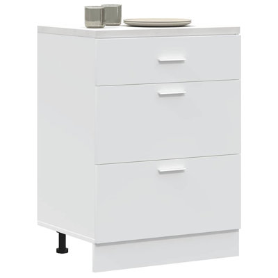 vidaXL Kitchen Base Cabinet Lyon White Engineered Wood