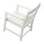 Chaise de salle à manger de patio de 2 avec des hanches, grain de bois blanc pur, choix de détente en plein air 2 bras, hanches fabriquées, prise en bois confortable-153792476