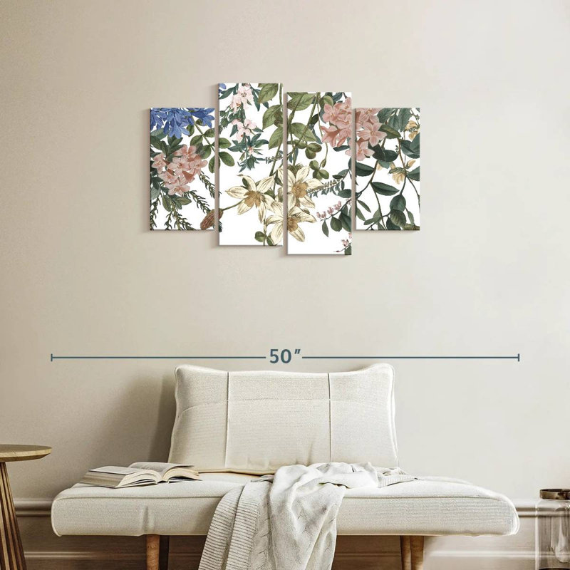 Harnek floral suspendu II, H 22 po x l 36 po
