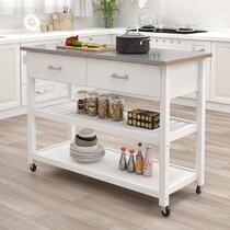 Red Barrel Studio® VicenniaKitchen Island on Wheels - Portable Kitchen Cart