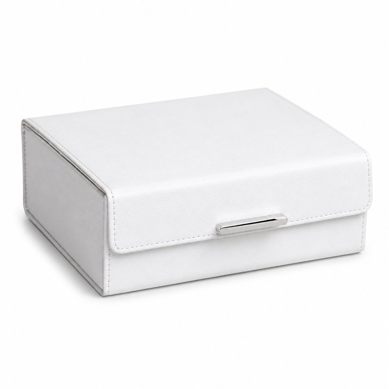 Boîte à bijoux en cuir pour lui, Gris