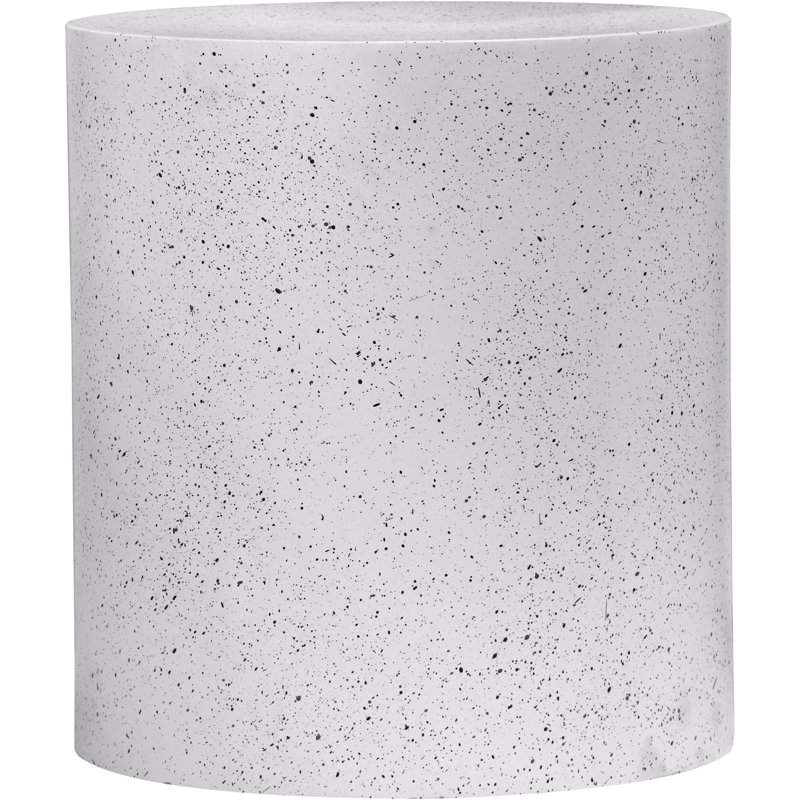 Table de bout en fer Terrazzo, Blanc