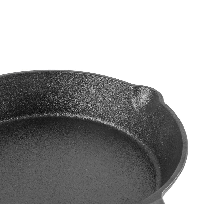 Pre-Seasoned Black Cast Iron 3-Piece Skillet Set
