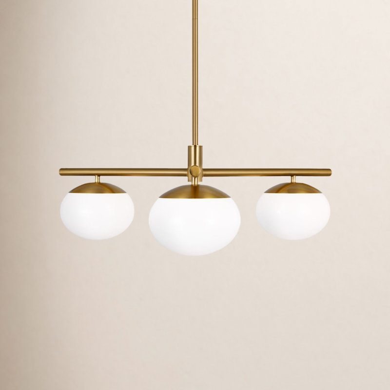 Vibi 3-Light Chandelier, Burnished Brass