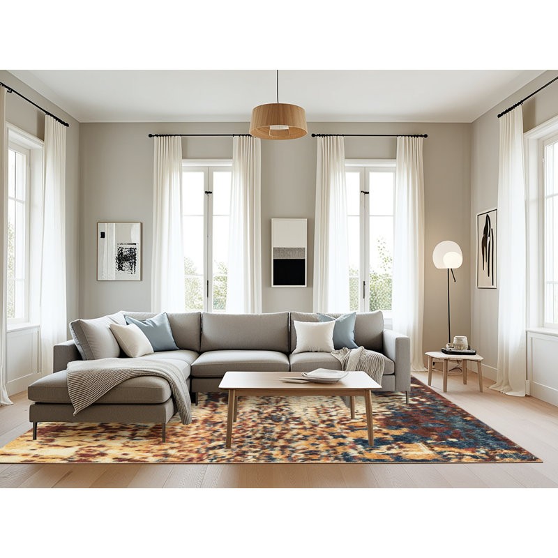 Tapis abstrait moderne 2563, Rectangle 8 pi x 10 pi