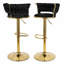 Tabouret tournant en velours-2004016710