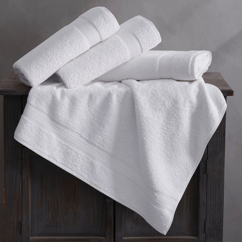 Ensemble de 4 serviettes de bain à séchage rapide 100% coton turc pour la salle de bain, les invités, la piscine, la salle de sport, le camp, les voyages, le dortoir universitaire, la douche