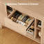 Buffet Leathia avec pieds en bois massif, armoires de cuisine avec porte tambour coulissante-298375705