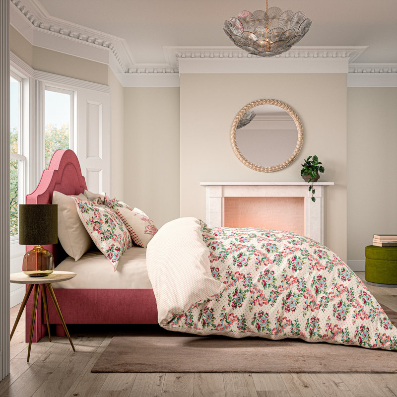 Chinese Magpie Cotton Floral Duvet Cover Set, Double Duvet Cover + 2 Pillowcases