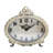 Mantel & Tabletop Clock Analog Quartz Movement / Crystal Tabletop Clock in Distressed White