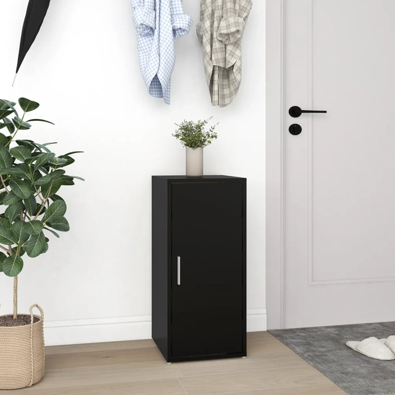 Shoe Cabinet 32x35x70 cm Engineered Wood, Black