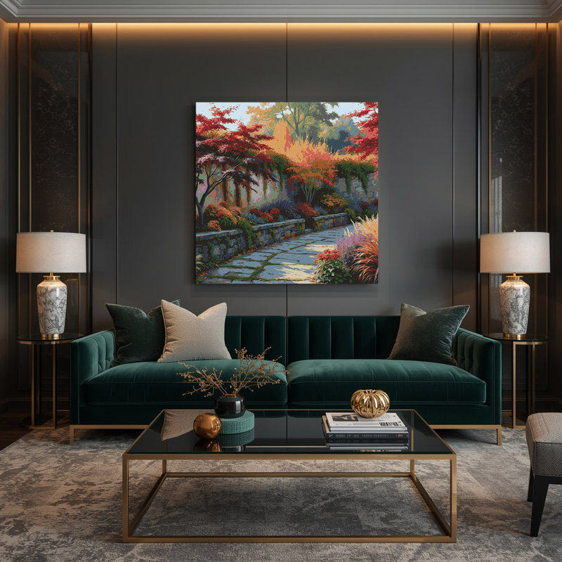 Art mural sur toile brun, "Thanksgiving", H 16 po x l 16 po