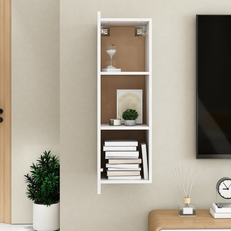 Dorminy 110cm H TV Stand, 90cm H x 30.5cm W x 30cm D, White