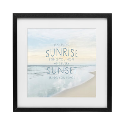 «Sunrise & Sunset», impression encadrée sous verre, design par Natalie Carpentieri