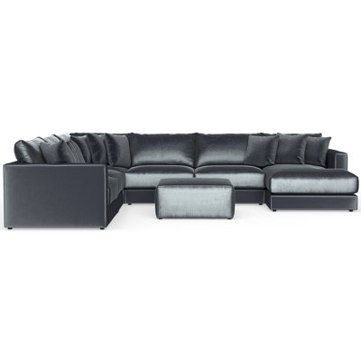 Canapé modulaire de 6 pièces avec 1 repose-pieds inclus Nyrie