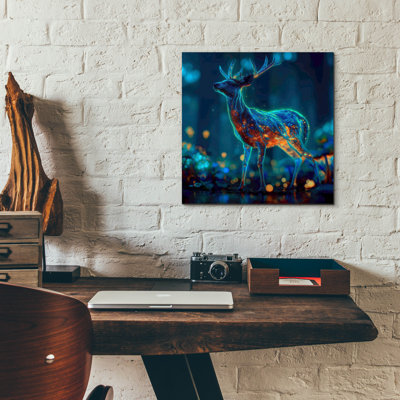 Epic Art 'Radiant Deer' by Ann Klee Acrylic Glass Wall Art, 12" x 12"