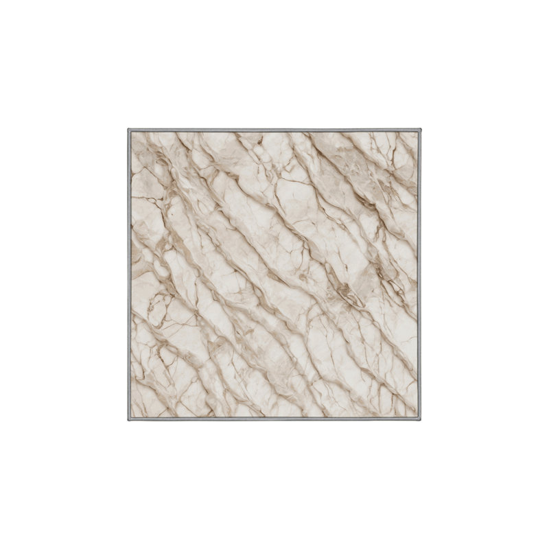 Machine Washable Gray Area Rug, Square 6'