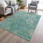 Tapis bleu sarcelle lavable à la machine intérieur / extérieur Xhevrie-1590561865