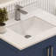 Meuble-lavabo en bois massif avec lavabo 30 po Maya - blanc, 2 portes à fermeture douce, 1 tiroir à pleine extension-999618342