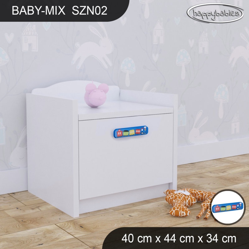 Baby Mix 1 Drawer Nightstand, White