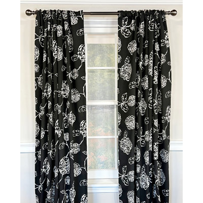 Pouf Cotton Blend Room Darkening Curtain Pair
