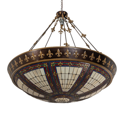 Luminaire suspendu 18 lumières Fleur-de-lis