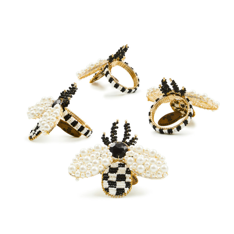 Bee Napkin Rings, Set Of 4